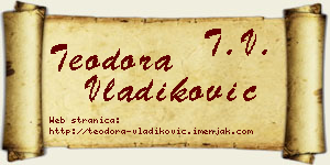 Teodora Vladiković vizit kartica